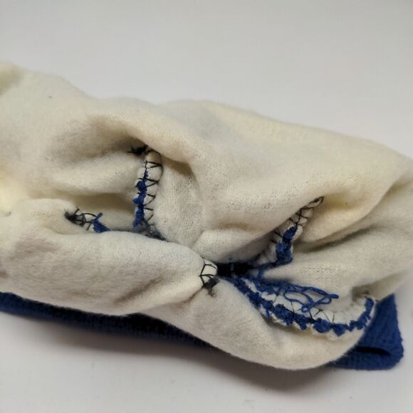 Juncture Women's Knit Beanie Hat Blue Fair Isle Fleece Lined Pom Pom W/Tags - Picture 12 of 12